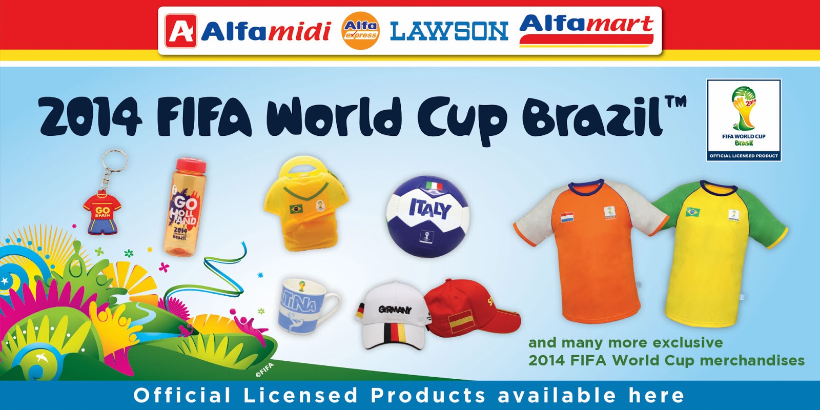 Alfamart official licensed merchandise FIFA piala dunia Brazil 2014